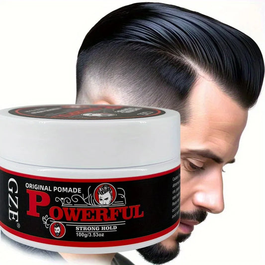 GZE Men's Pomade – Strong Hold, Shine & Frizz Control 100g Men's Hair Pomade Peaceful Pleasures Health and Wellness