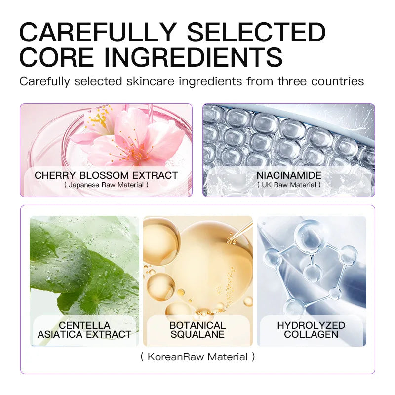 Centella Sakura Hyaluronic Acid Glycyrrhiza Glabra Serum Moisturizing Brightening Hydrating Firming Soothing Facial Care Essence Peaceful Pleasures Health and Wellness