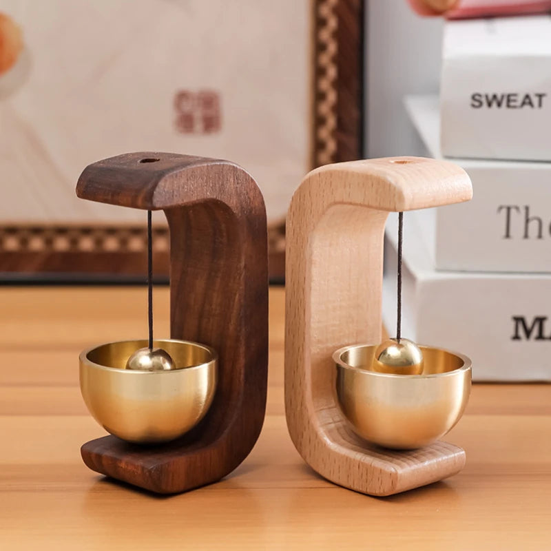 Hanging Decorations Japanese Wooden Wind Chimes Wireless Doorbell Entrance Door Bell Decorative Wind Bell for Home Opening Peaceful Pleasures Health and Wellness
