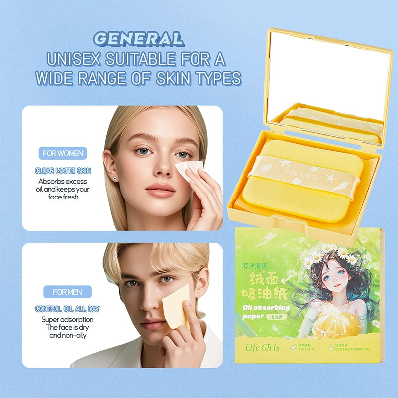 Oil-Absorbing Face Sheets 100 Pcs | Matte Skin Men & Women