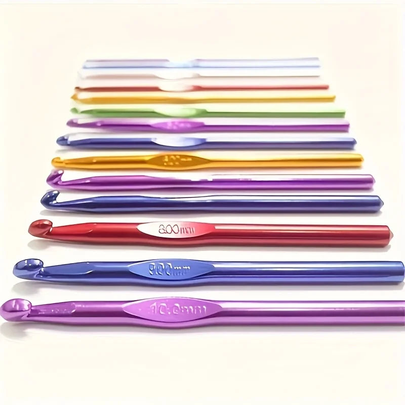 Aluminum Knitting Needles Metal Crochet Mixed Hook Weave Sweater DIY