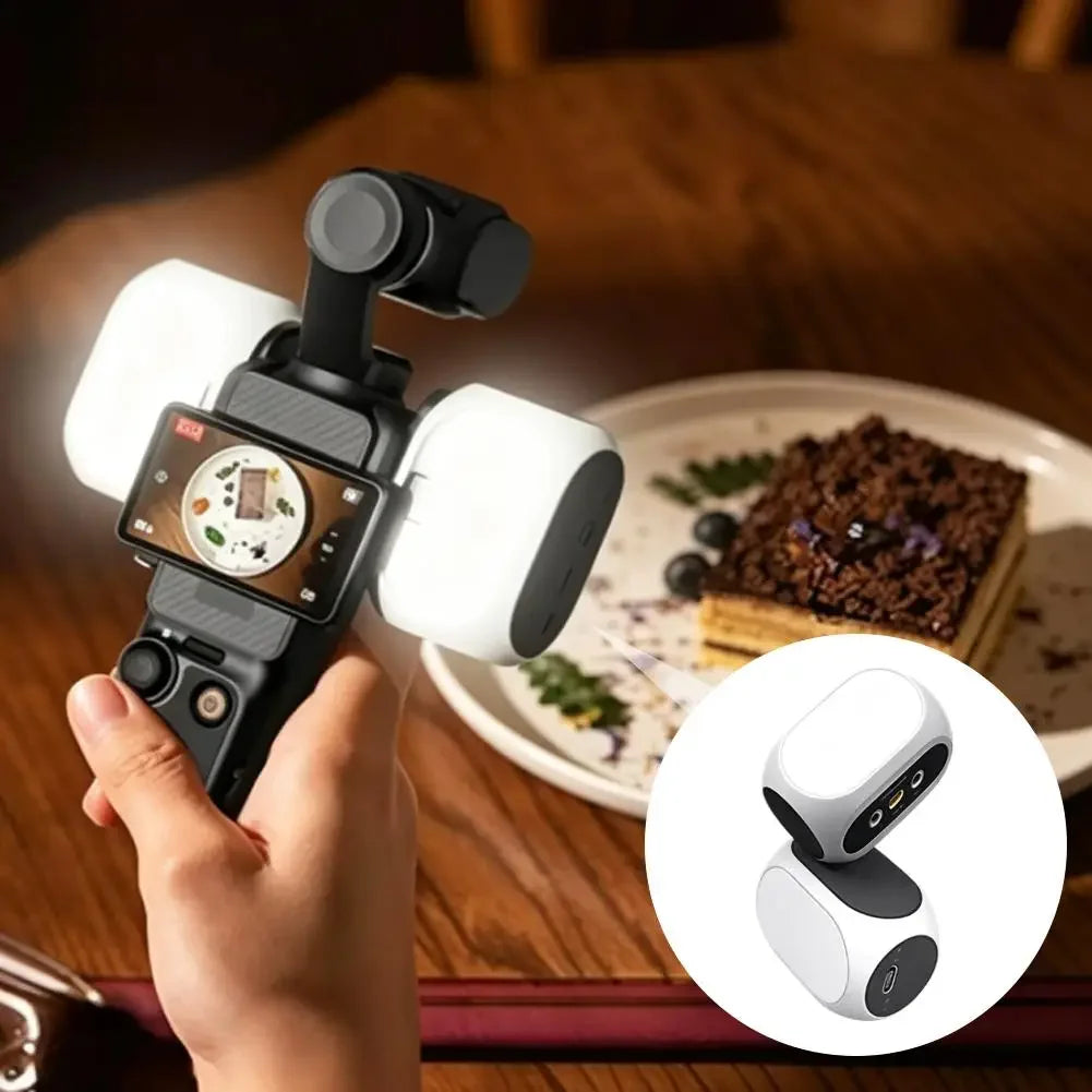 LED Light for DJI OSMO Pocket 3 Magnetic Fill Light Action Camera Adjustable Photography Lighting for DJI OSMO Pocket 4 Peaceful Pleasures Health and Wellness