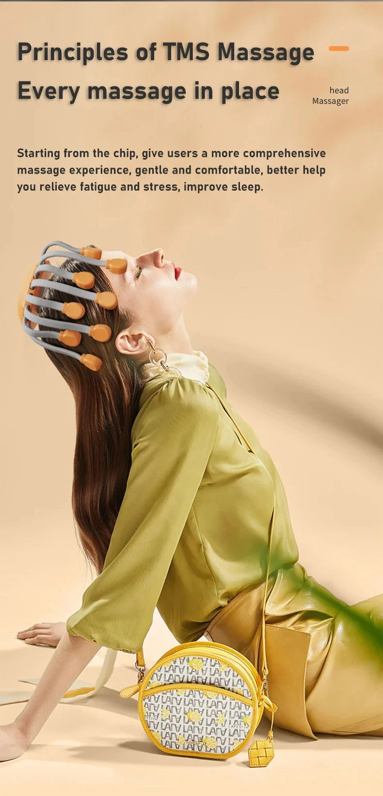 HOMEFISH 20-Head Scalp Massager Red Light & Vibration
