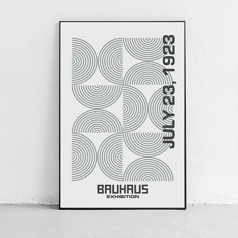 3-Piece Bauhaus Abstract Geometric Canvas Wall Art Set