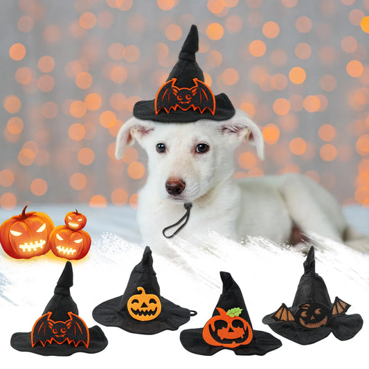 Halloween Spider Web Witch Hat Elastic Hair Band Pet Supplies Dog Cat Pumpkin Bat Hat Hair Accessories Happy Helloween Party Peaceful Pleasures Health and Wellness