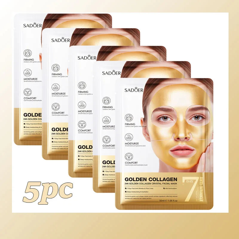 SADOER 24K Gold Collagen Face Mask – Firming & Hydrating