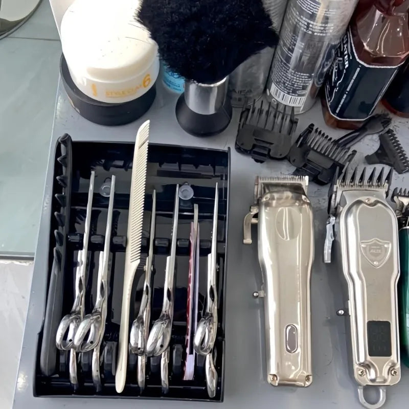 Professional Salon Holder Racks Barber Shop Shears Stand Organizer Storage Tray, Storage Tray Available for 6 Scissors Peaceful Pleasures Health and Wellness