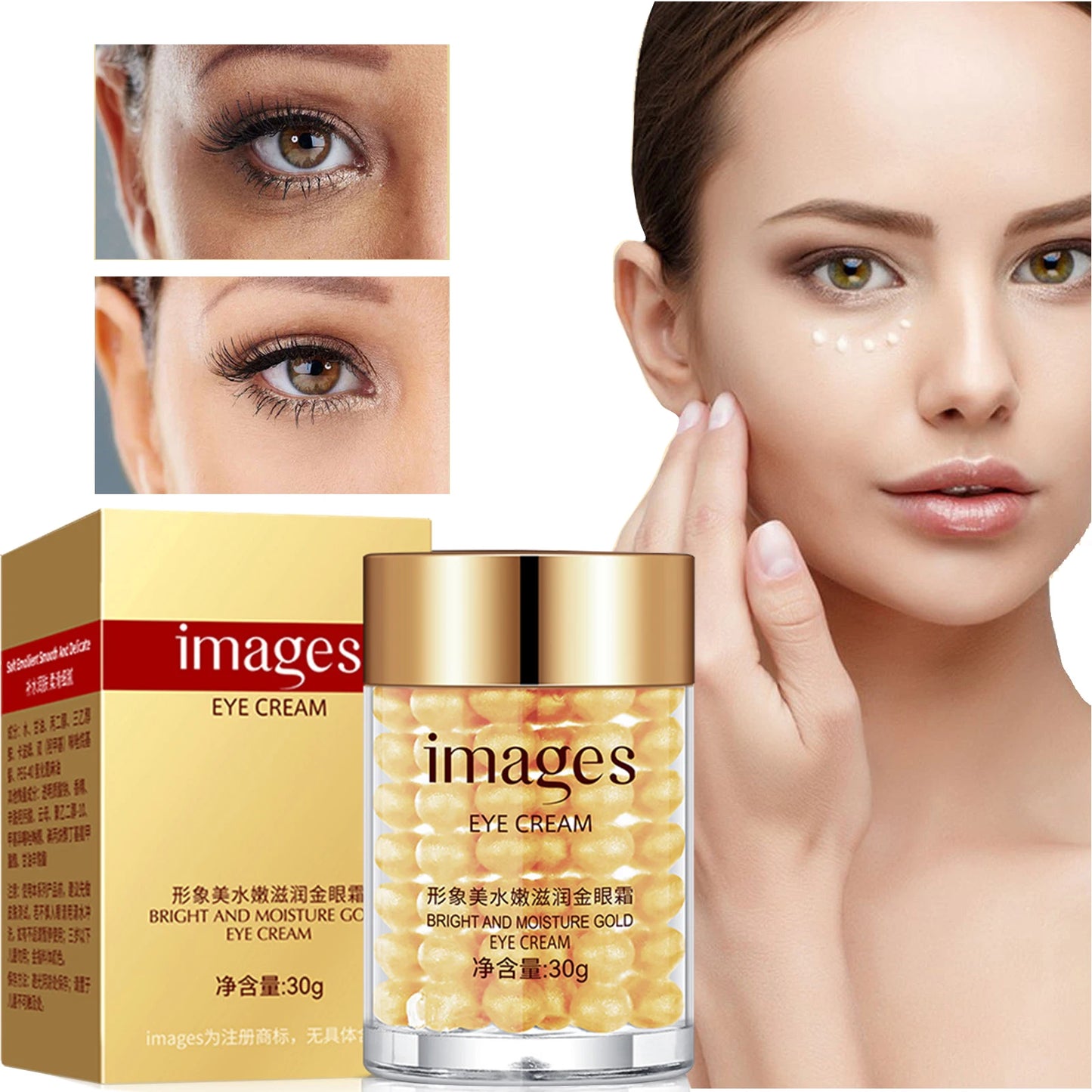 Gold Eye Cream Moisturizing And Hydrating Anti-wrinkle Eye Cream 30g/bottle Peaceful Pleasures Health and Wellness