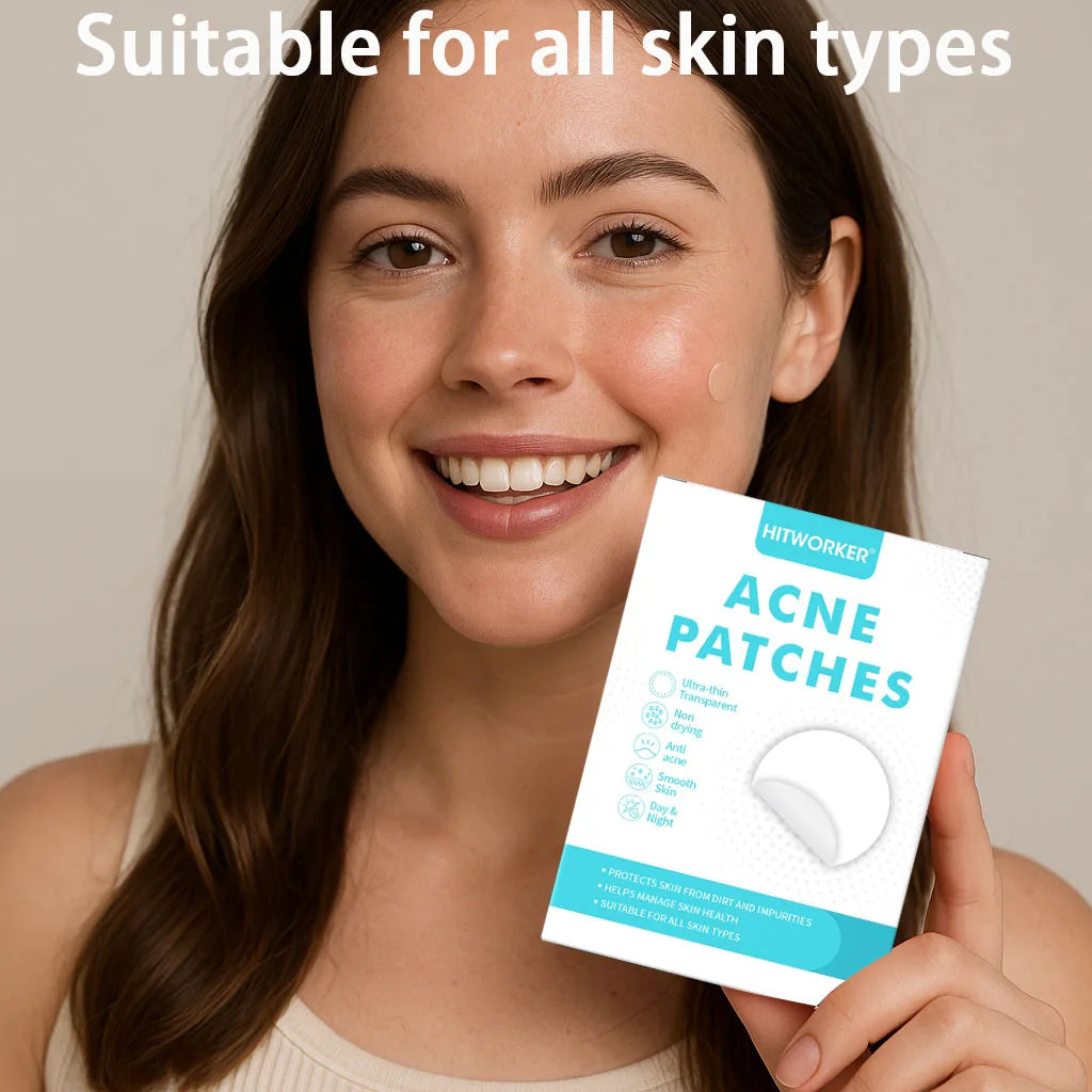 Invisible Waterproof Hydrocolloid Acne Patches – All Skin Types