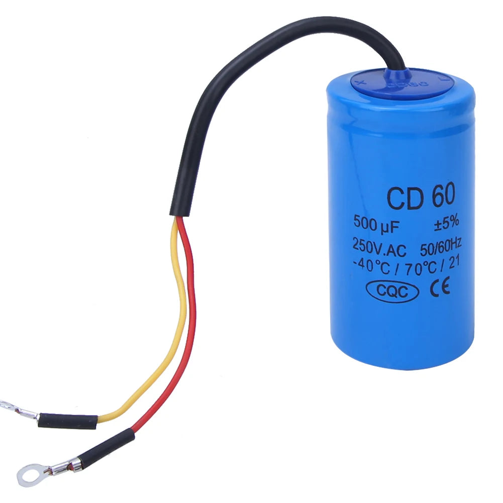 250VAC Capacitor 500uf CD60 Capacitor Start Capacitor CD60 250VAC 500uf -40°C/70°C/21 Explosion-Proof Capacitor Star Capacitor Peaceful Pleasures Health and Wellness A