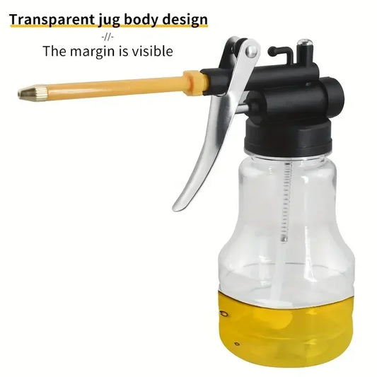 New 250ml Transparent Oil Can Oiler Lubrication Oil Plastic Machine Pump High Pressure Pump Oiler Grease Gun Peaceful Pleasures Health and Wellness