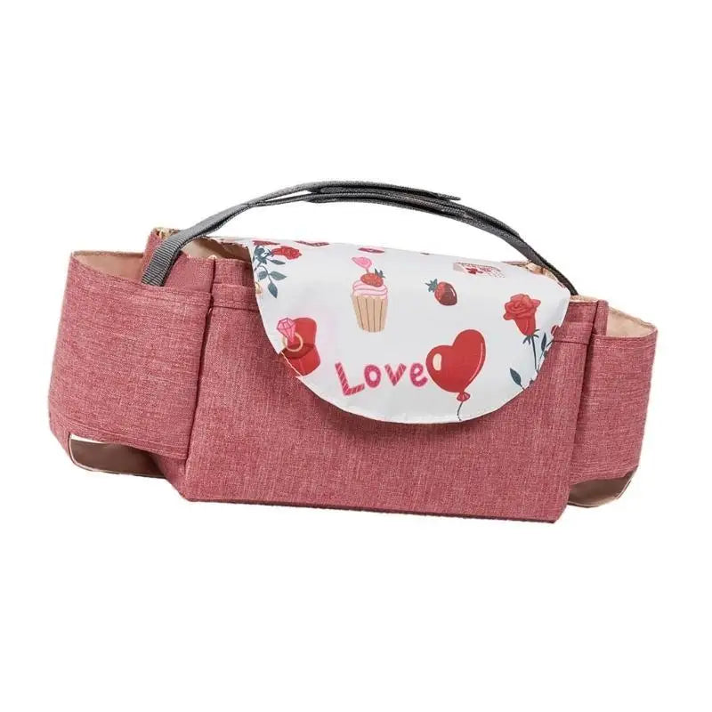Holiday Baby Stroller Organizer Bag | Diaper & Bottle Storage
