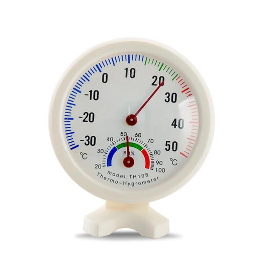 Bell-shaped Analog Hygrometer Temperature Gauge Indoor Outdoor Wet Peaceful Pleasures Health and Wellness White 1