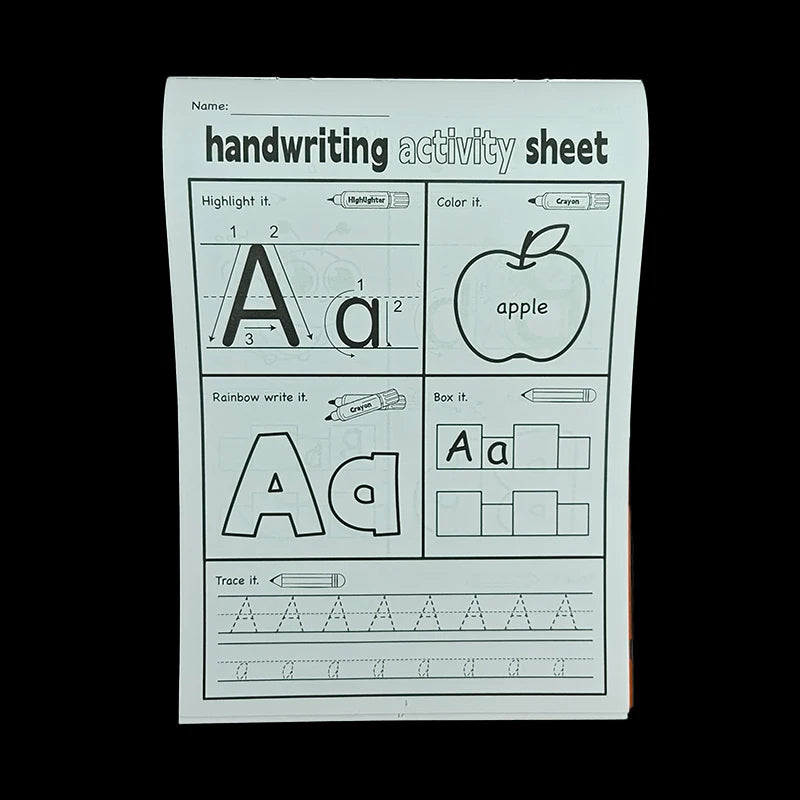 Children's English Alphabet Tracing Practice Book Uppercase Lowercase