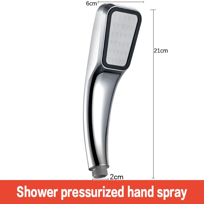 Square Handheld Pressurized Water-Saving Shower Head | 300 Jets
