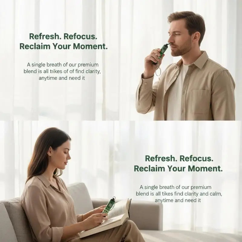 1Pcs Nasal Stick Boosts Focus Enhances Breathing Provides Fresh Sensation Aromatherapy Inhaler Prevent Drowsy Driving Peaceful Pleasures Health and Wellness