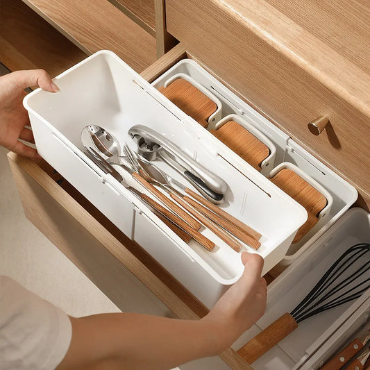 Retractable Drawer Organizer | Kitchen, Desk & Sock Storage Drawer Organizer Peaceful Pleasures Health and Wellness