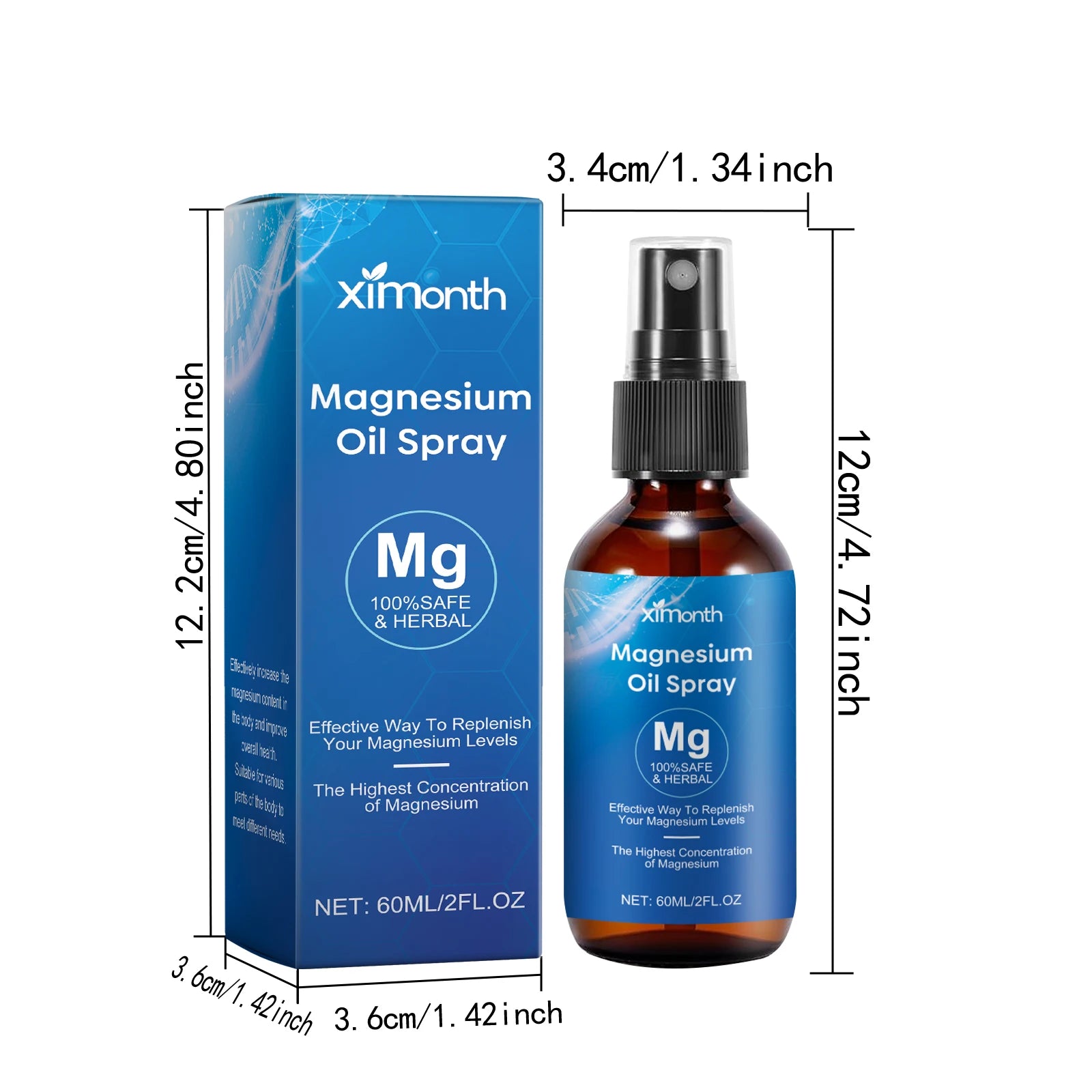 Magnesium Oil Spray – Muscle Relief, Sleep & Skin Care 60ml Peaceful Pleasures Health and Wellness