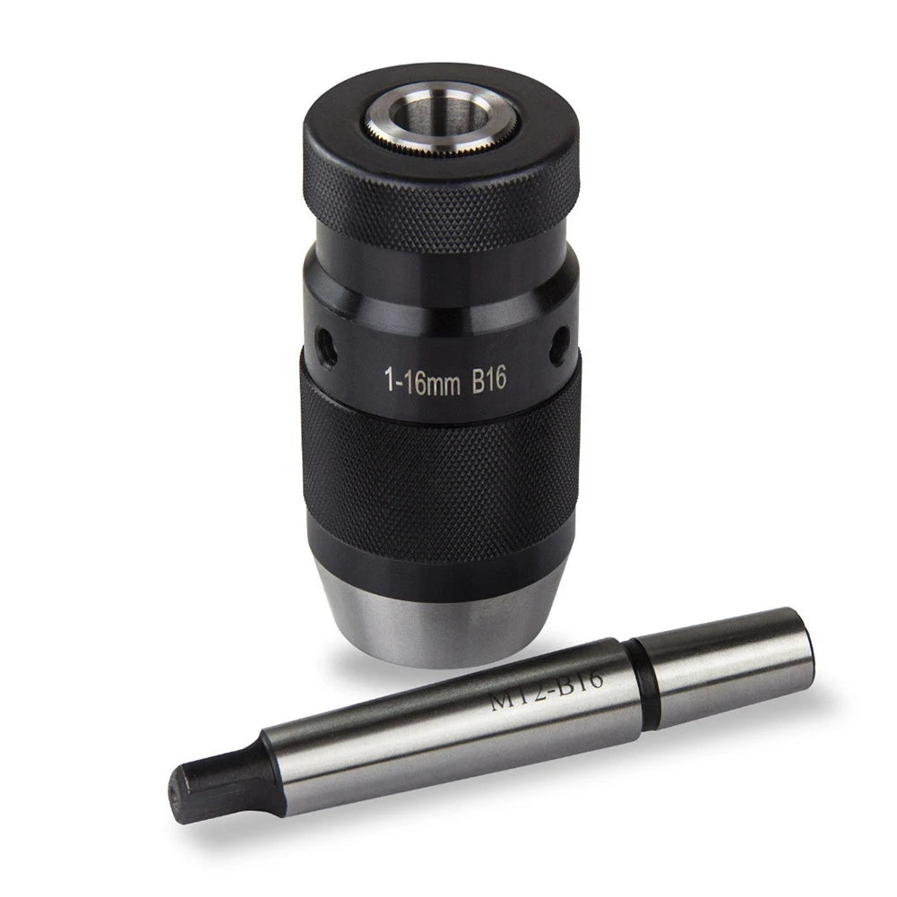 B16 1- Steel Self Tighten Keyless Drill Chuck MT2-B16 Arbor Lathe MK2