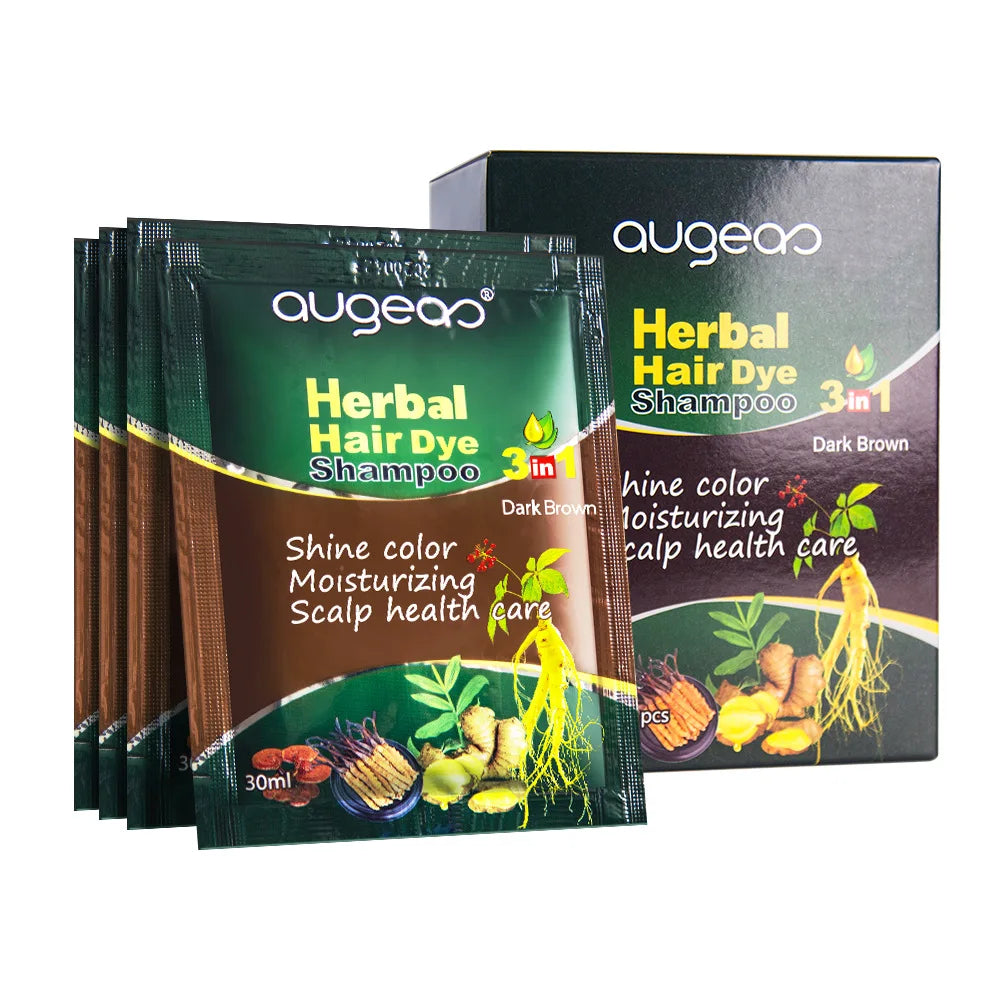 Hair Color Dye Shampoo | 6 Shades Plant Formula 500ml