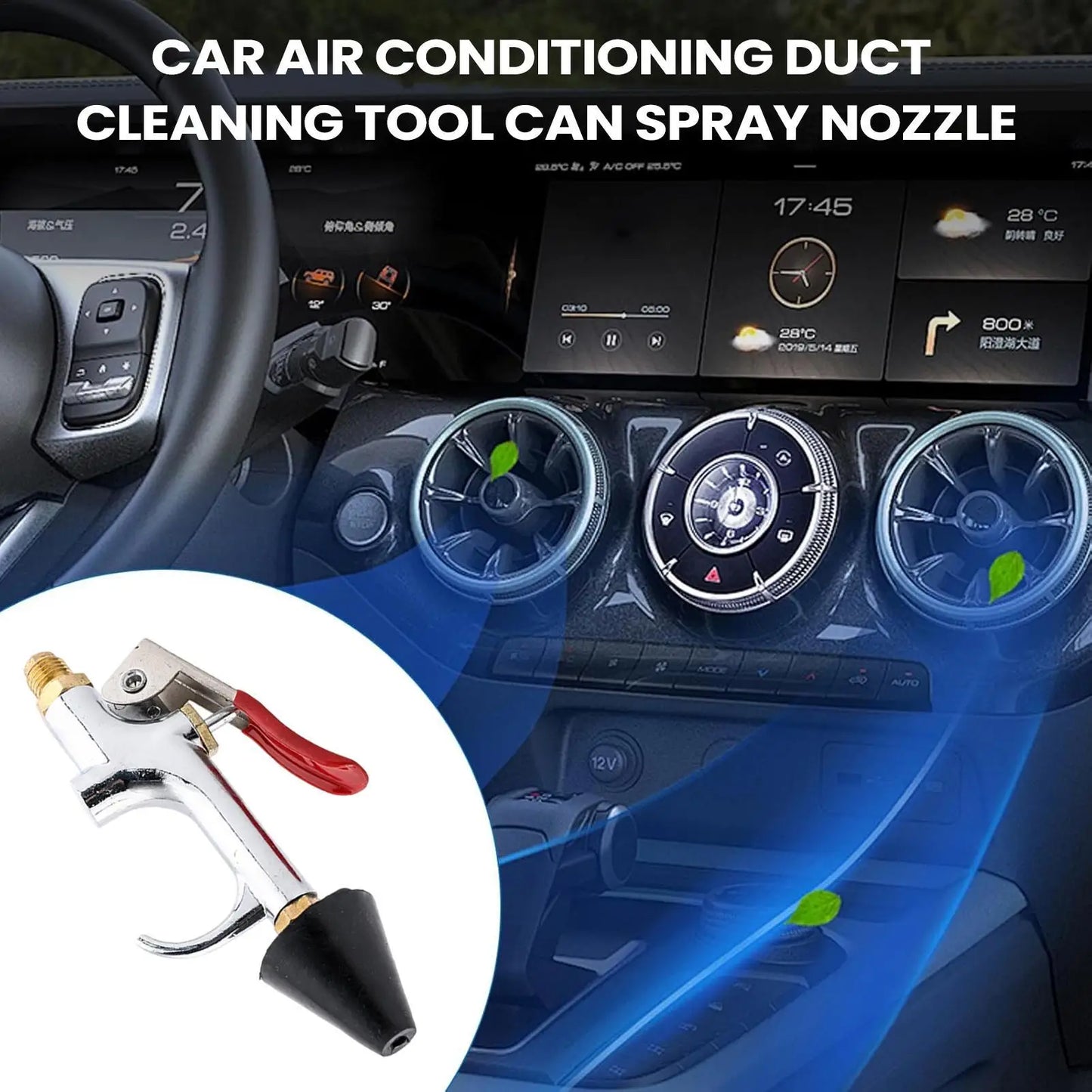 Car A/C Line Flush Nozzle – Alloy Canister Detailing Adapter