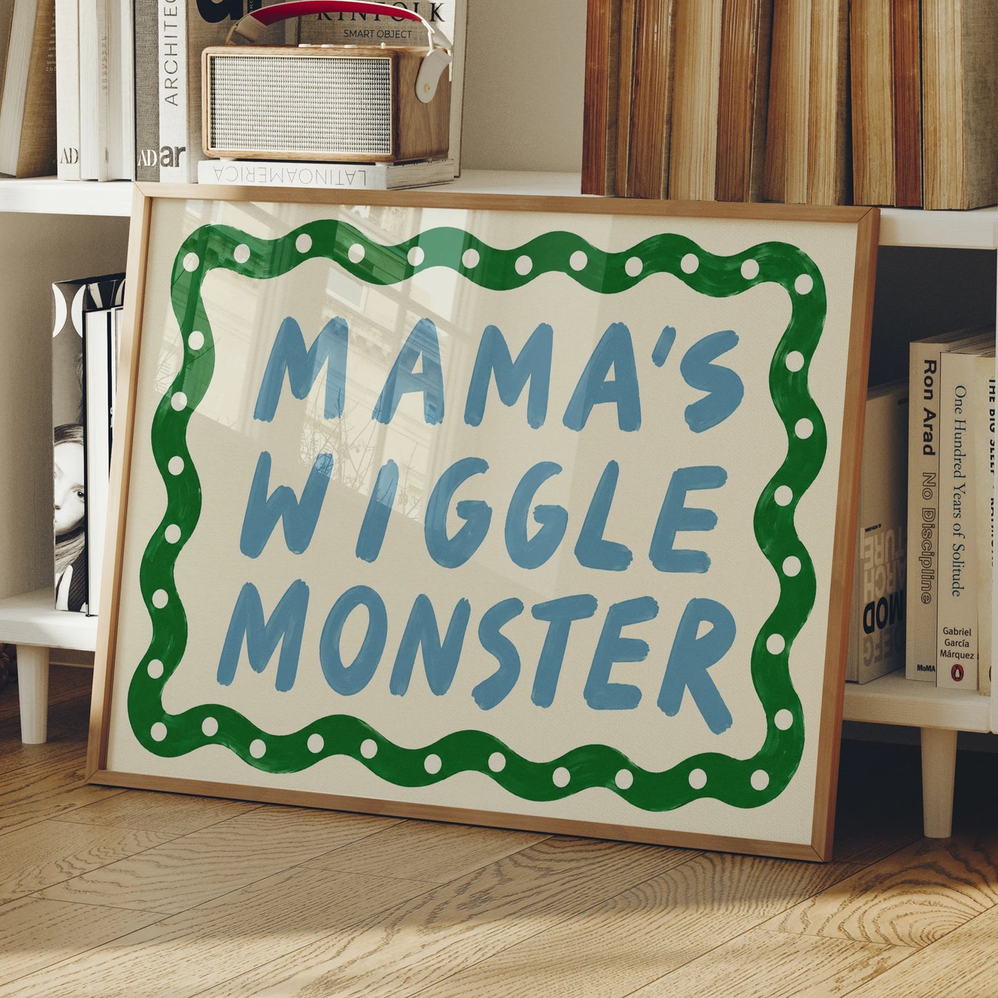 Wiggle Monster Quote Canvas Wall Art | Kids Room Decor Print