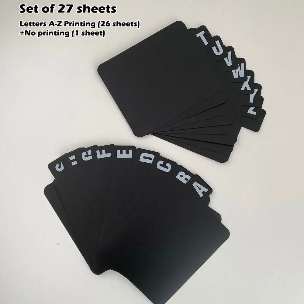 A-Z Vinyl Record Dividers 26pc – Alphabetical Bookmark Clips