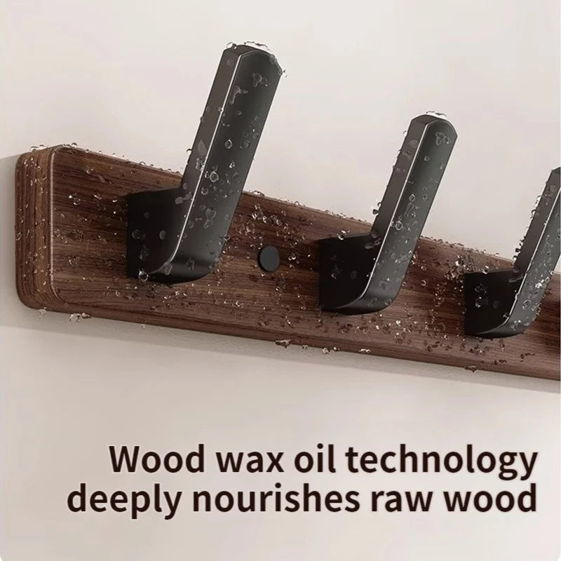 Black Walnut Wood Wall Hook | Entryway Coat & Clothes Hook