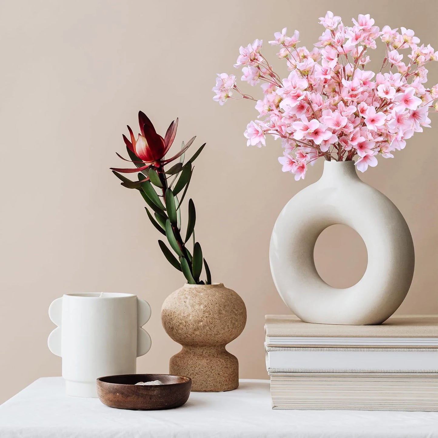 Silk Peach Blossom Artificial Flowers – Wedding & Home Décor