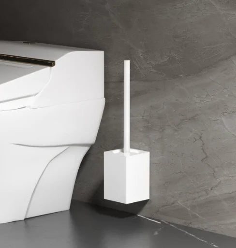 No-Drill Toilet Brush with Wall-Mounted Shelf | Bathroom Set