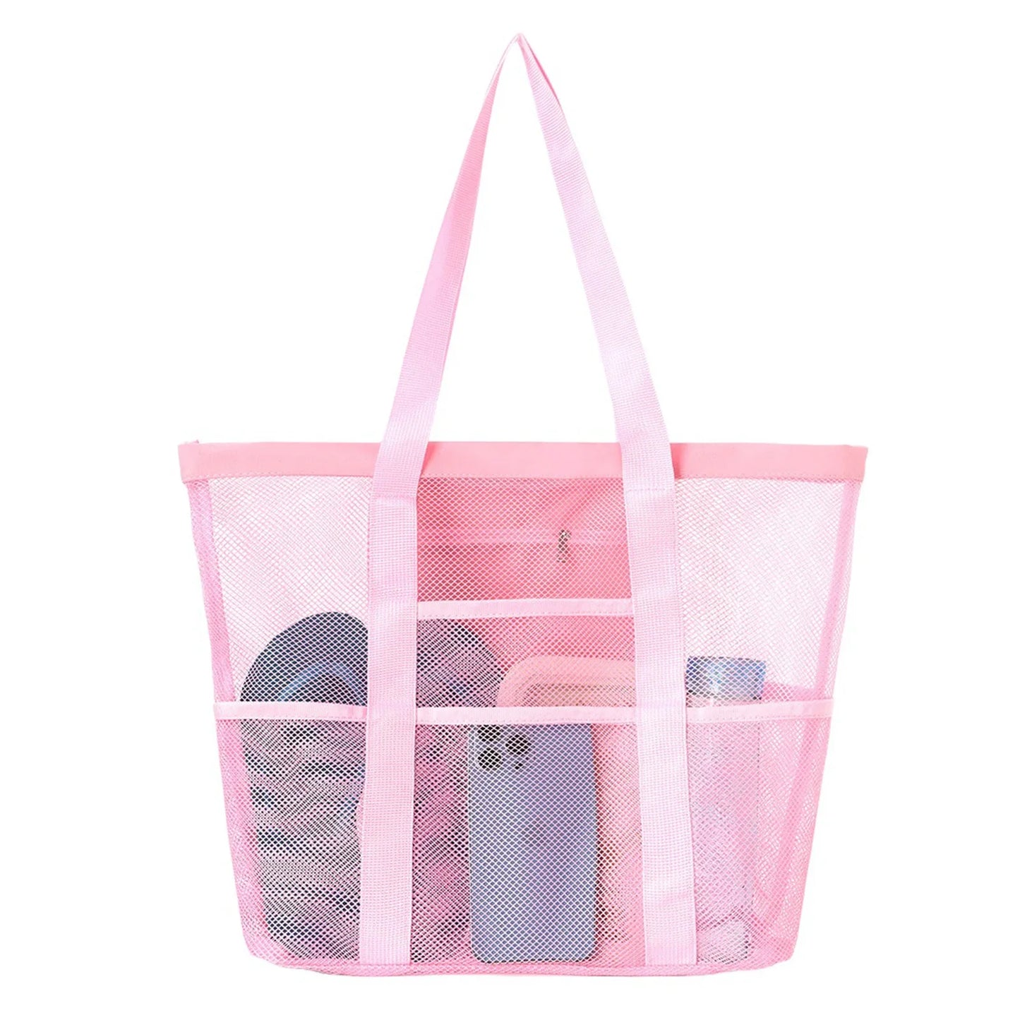Mesh Beach Tote Bag | Large Multi-Pocket Pool & Travel Bag