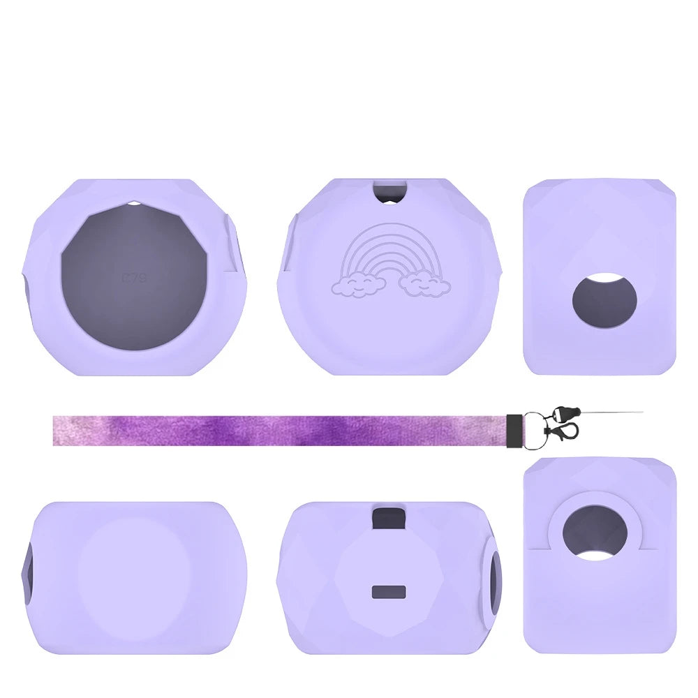 High Quality Soft And Durable Silicone For Takara Tomy Punirunes 4 Game Console Protective Case Drop Protection Dustproof Case Peaceful Pleasures Health and Wellness PURPLE
