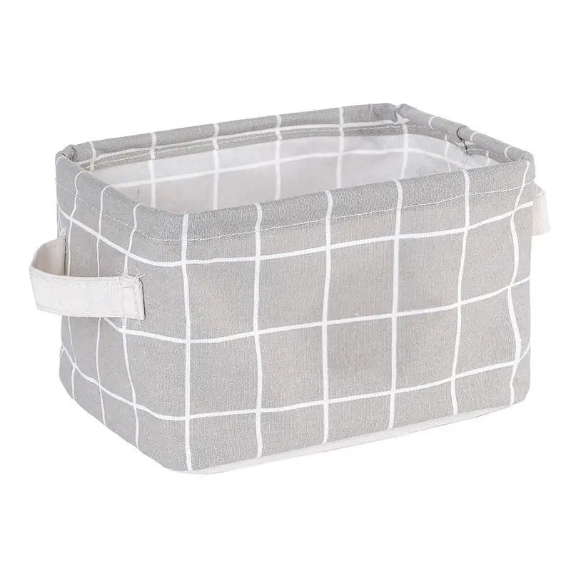 Cotton Linen Waterproof Desktop Storage Box & Organizer