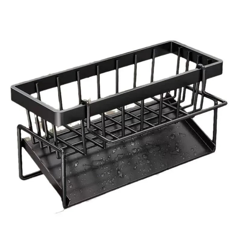 Sink Caddy Sponge Holder | Auto Draining Kitchen Organizer