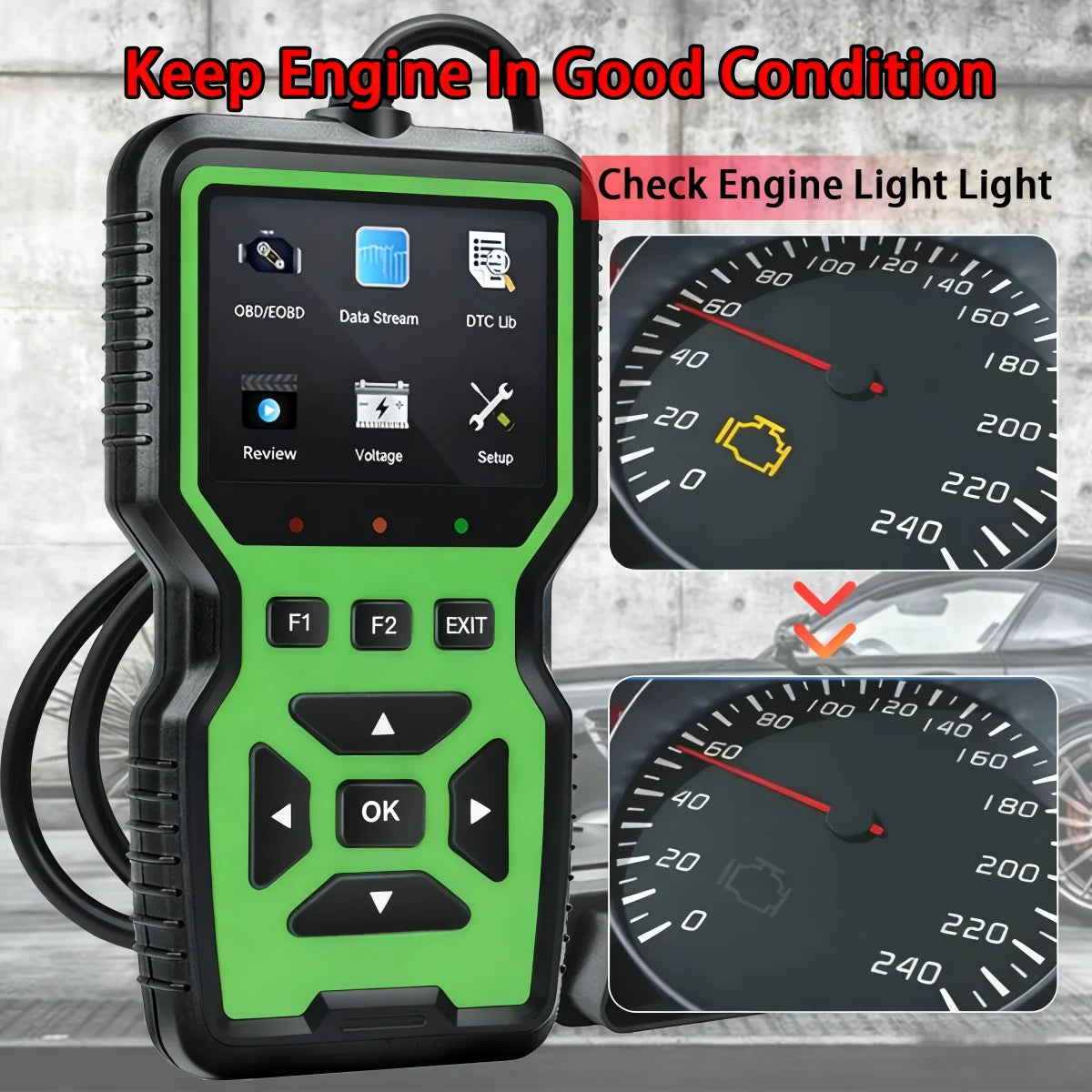 Obd2 Scanner, Reads and Clears Fault Codes, Checks Engine Light, Complete Functional Car Diagnostic Tool for Most Gasoline Vehicles Manufactured after 1996 Peaceful Pleasures Health and Wellness