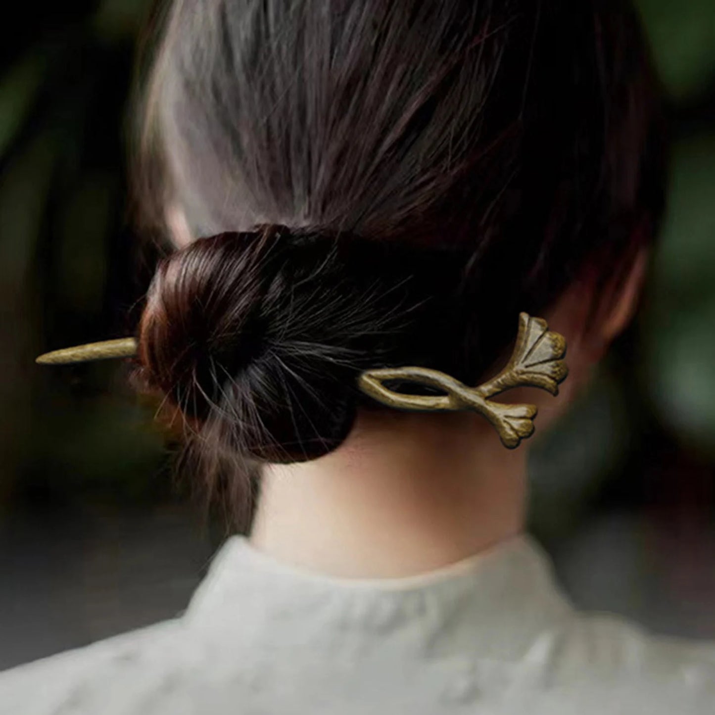 Woman Retro Style Wood Hair Chignon Fine Workmanship Long Straight Hair Stick for Hair DIY Accessory Hair Styling Peaceful Pleasures Health and Wellness