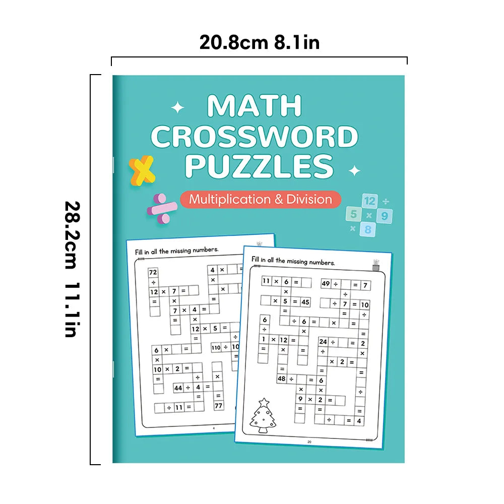 Math Crossword Puzzles Addition Subtraction Multiplication Division