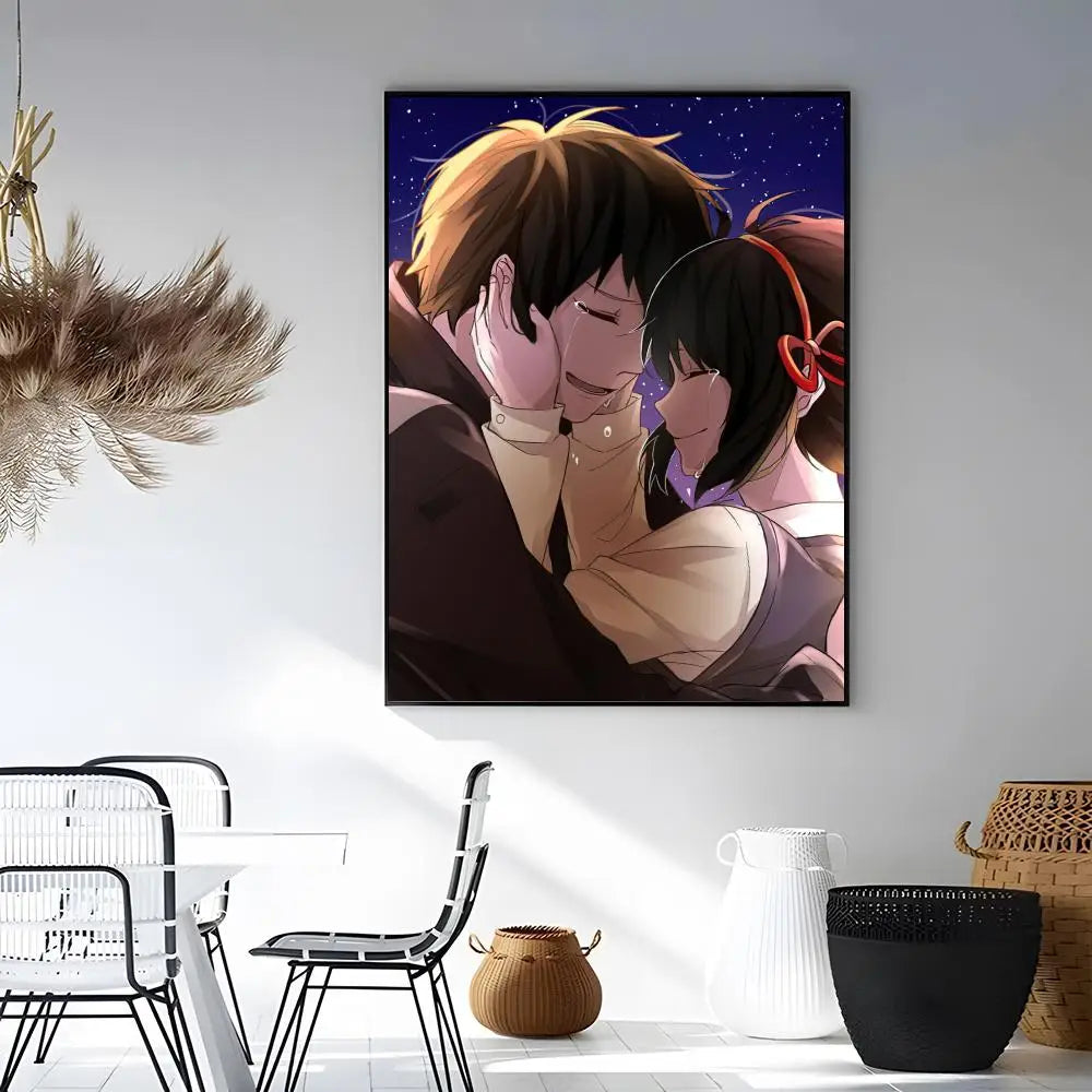 Your Name Anime Watercolor Poster | Self-Adhesive Wall Art