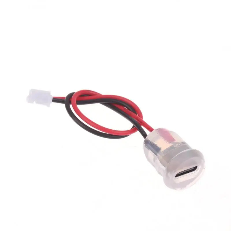 USB Type-C Female Socket 3A 5V LED Water-Resistant Pigtail USB-C Charging Socket Peaceful Pleasures Health and Wellness A1 1Pcs