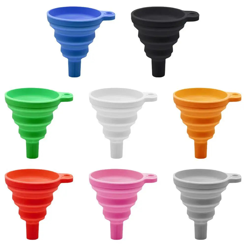 Silicone Separatory filter funnel Car Universal Liquid Funnel Washer Fluid Change Foldable Portable Auto Engine Oil Petrol Chang Peaceful Pleasures Health and Wellness
