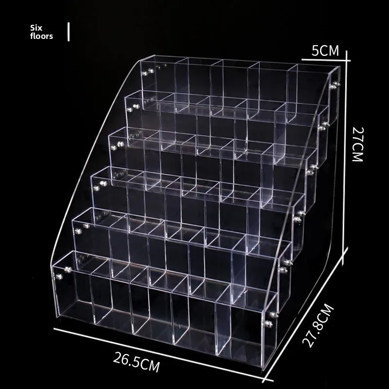 Acrylic Pen Display Stand Store Countertop Pencil Organizer for Ballpoint/Gel Pens Retail Stationery Showcase Multi-Slot Design Peaceful Pleasures Health and Wellness 6 Layer