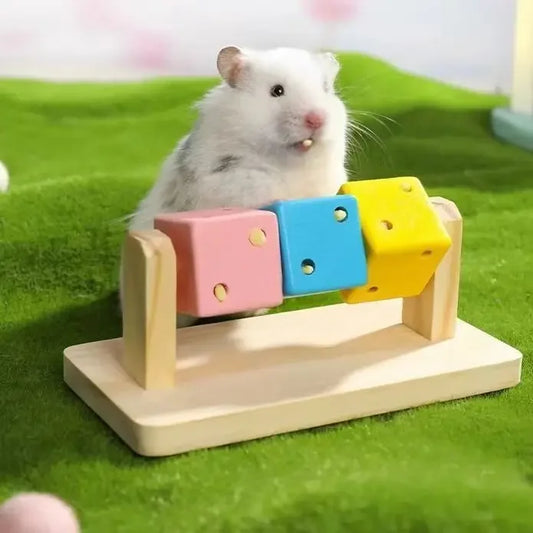 Wooden Cube Chew Toy for Birds, Parrots & Hamsters Pet Bird Chew Toy Peaceful Pleasures Health and Wellness