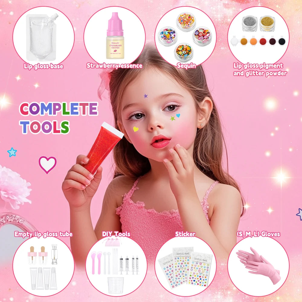 Lip Gloss Base Set Lip Gloss Making Kit Diy Lip Gloss Kit Moisturizing Nourish for Girl Kids Gifts Lip Gloss Pack Set Cosmetics Peaceful Pleasures Health and Wellness