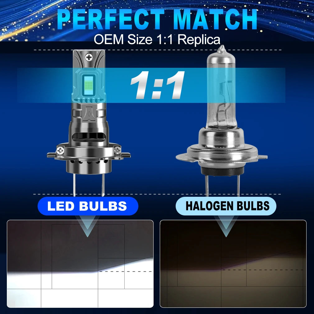 XSTORM H7 H4 H1 H11 LED Headlight Bulbs 120W 40000LM 6000K Canbus