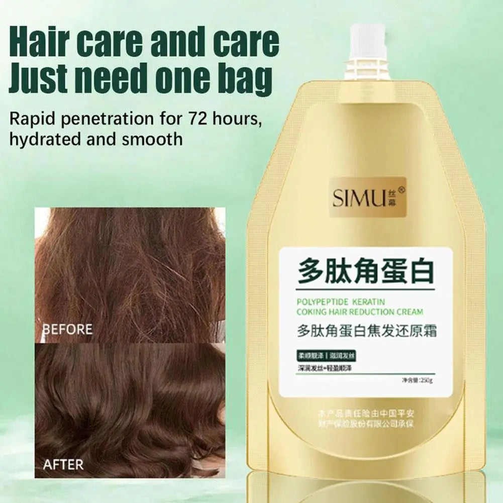 Polypeptide Keratin Hair Repair Cream 250g – Smoothing & Damage Restoration Treatment Peaceful Pleasures Health and Wellness 250g X2
