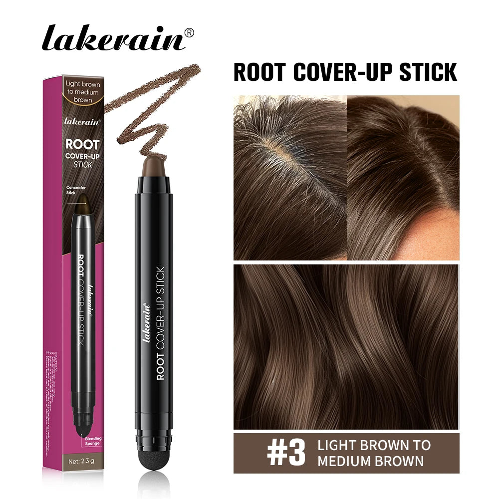 Lakerain Hair Dye Pen Men Women Precise Gray Coverage Stick Smudge-Resistant Long-Lasting Makeup Smooth Application Dye Stick Peaceful Pleasures Health and Wellness P3