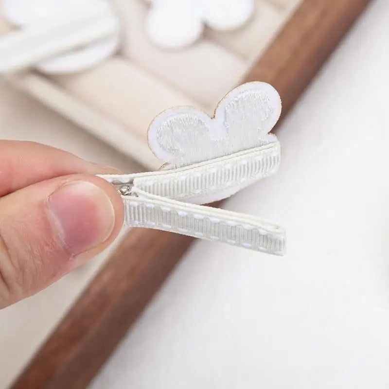 Embroidered Rabbit Hair Clips for Girls – Cute Barrettes Pair