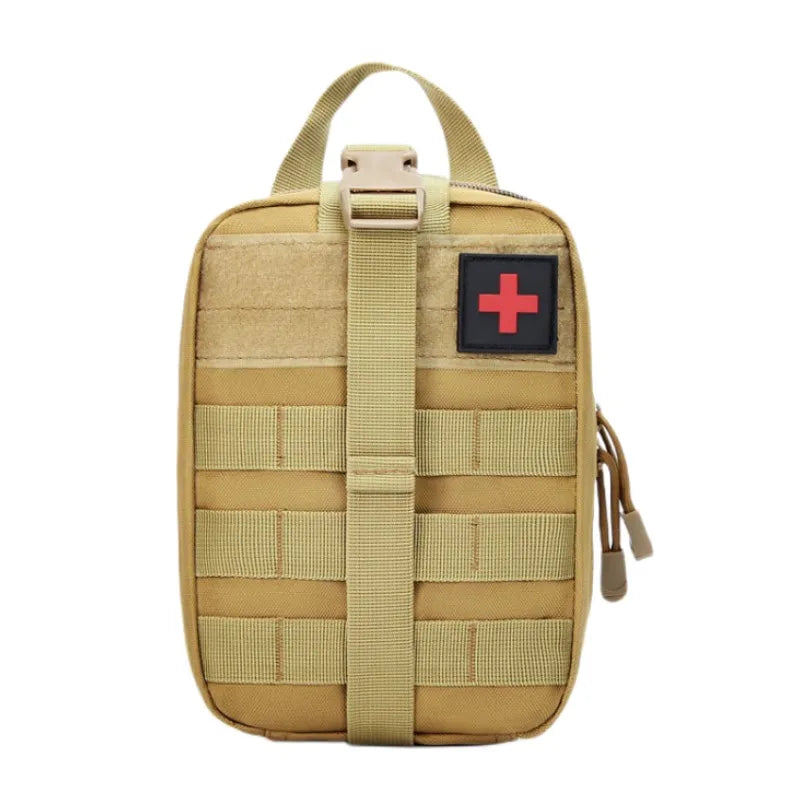 Life bag, outdoor first aid kit, large-sized SOS bag, hunting first aid kit, tool kit, Molle EMT first aid kit Peaceful Pleasures Health and Wellness Khaki