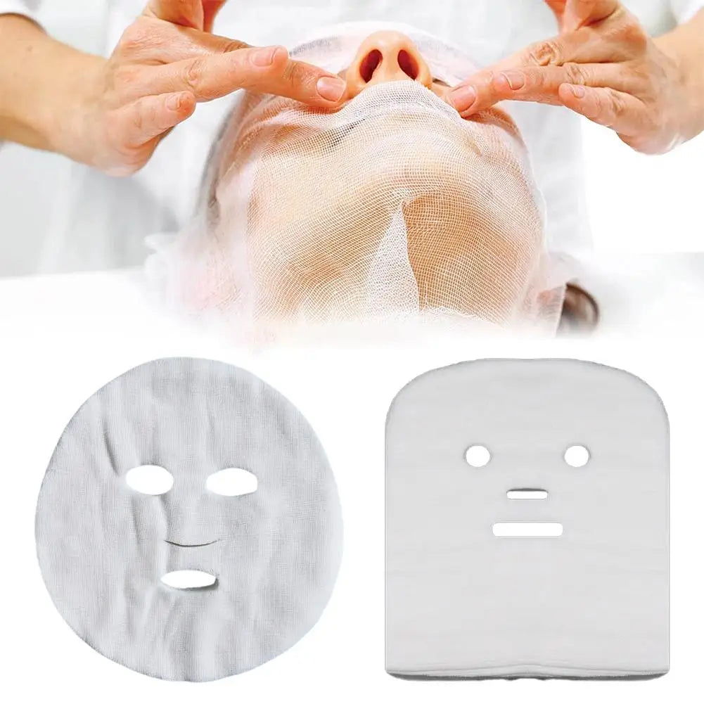 50-Pack Disposable Facial Gauze Sheets – Soft Face Mask Sheets