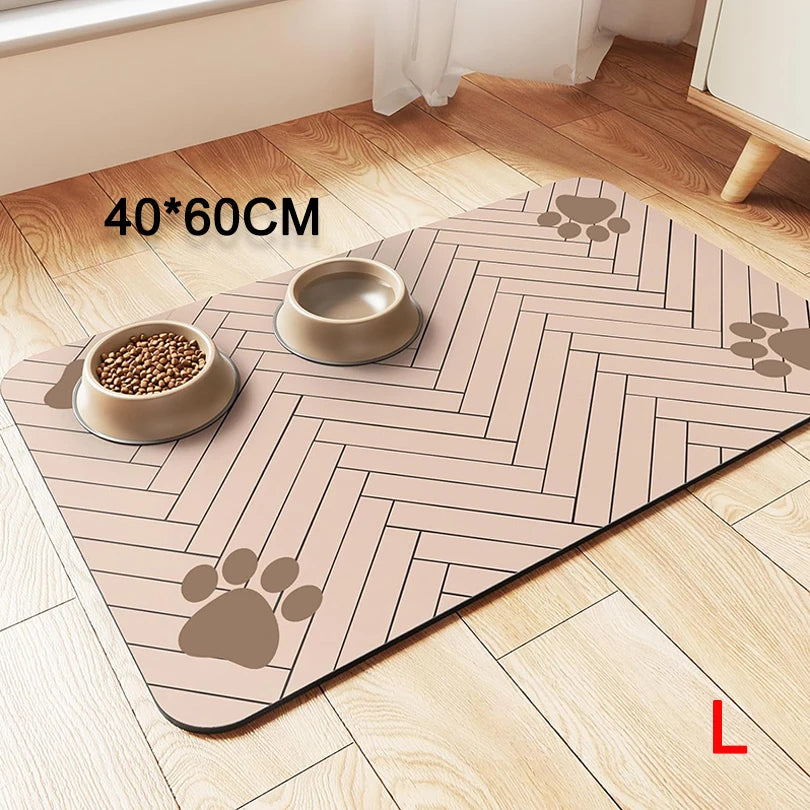 Pet Feeding Mat – Absorbent, Non-Slip & Waterproof for Dogs & Cats